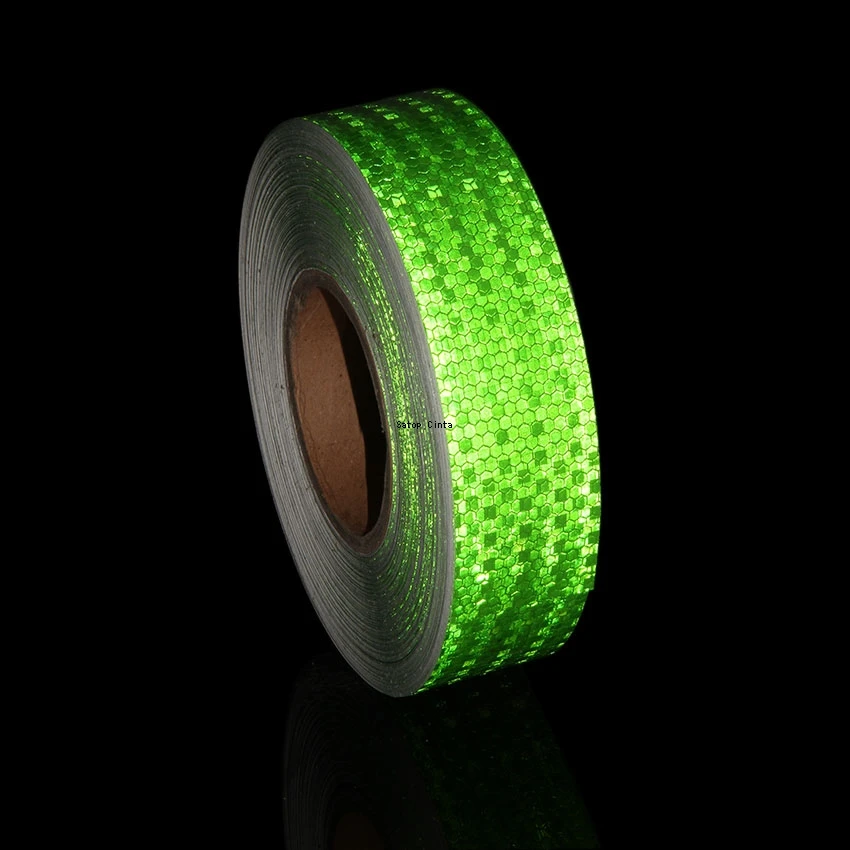 2.5cm/5cm/10cm/20cm*5M Green Reflective Safety Tapes Self-Adhesive Waterproof Reflectors Warning Stickers For Car Vehicles Truck