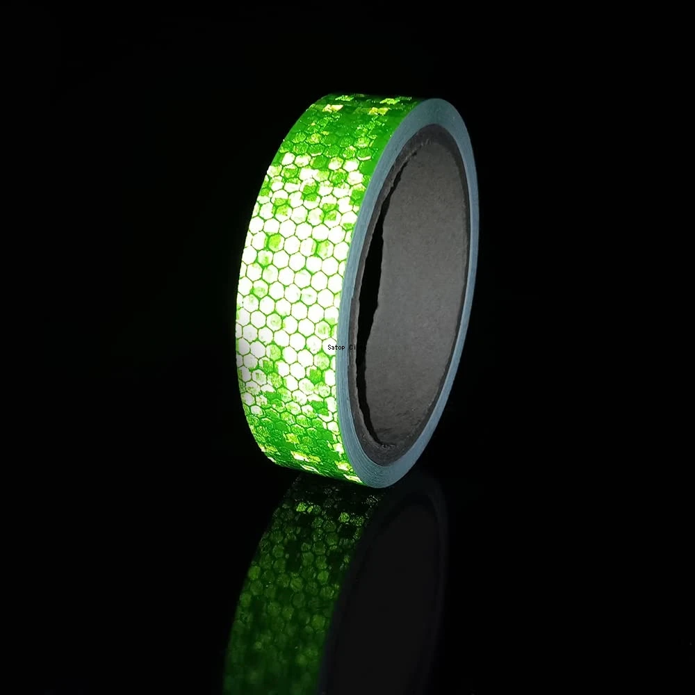 2.5cm/5cm/10cm/20cm*5M Green Reflective Safety Tapes Self-Adhesive Waterproof Reflectors Warning Stickers For Car Vehicles Truck