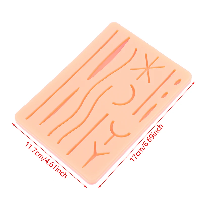 Skin Suture Model Wound Silicone Suture Pad Y Traumatic Suturing Training Pad Reusable Silicone Suture Practice Mat