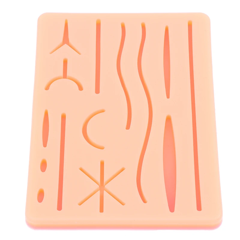 Skin Suture Model Wound Silicone Suture Pad Y Traumatic Suturing Training Pad Reusable Silicone Suture Practice Mat