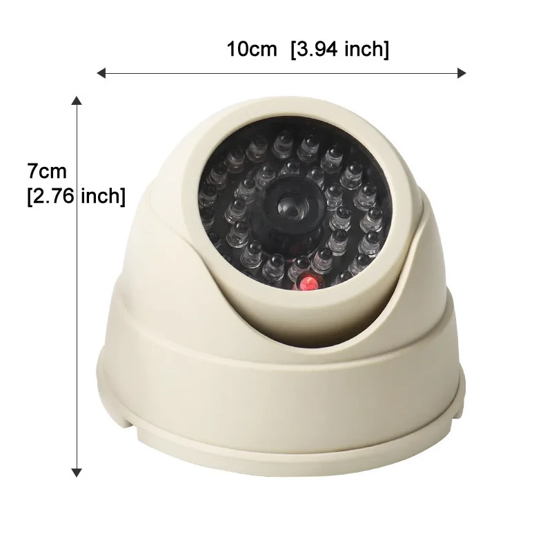 Creative Dome Dummy Camera Flashing Led Plastic Fake Conch Camera AA Battery Simulation CCTV Surveillance Security System