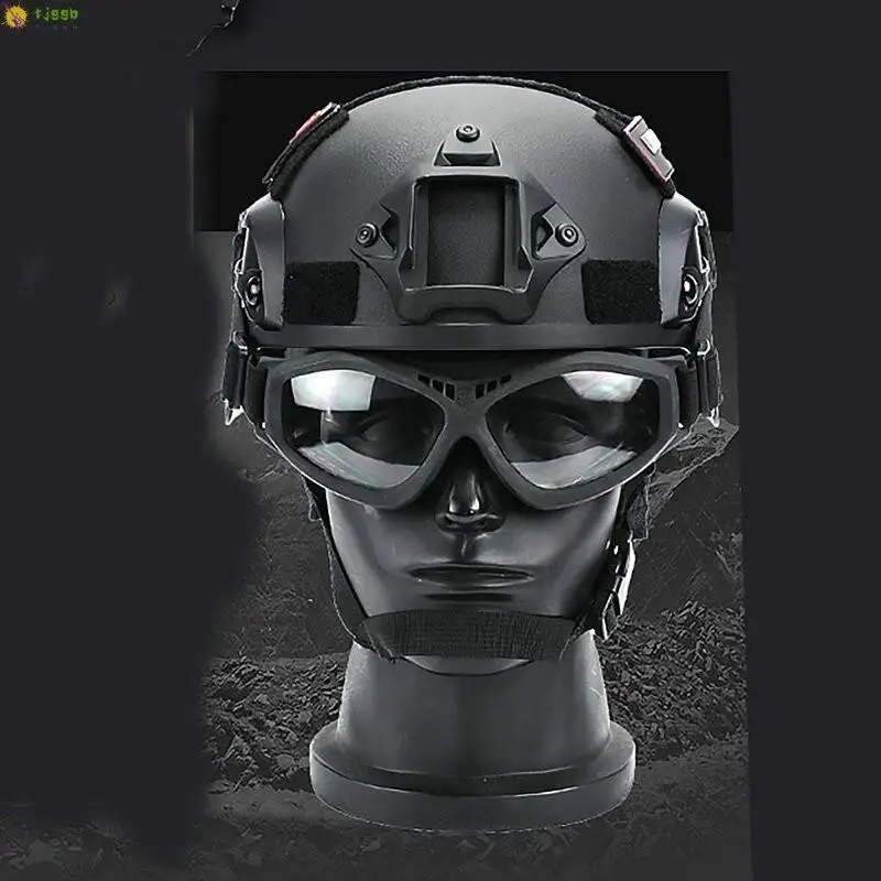 Military Helmet Kids Adults CS War Gaming Cosplay Outdoor Sports ABS Thickened Camouflage Army Helmet Head Protective Equipment