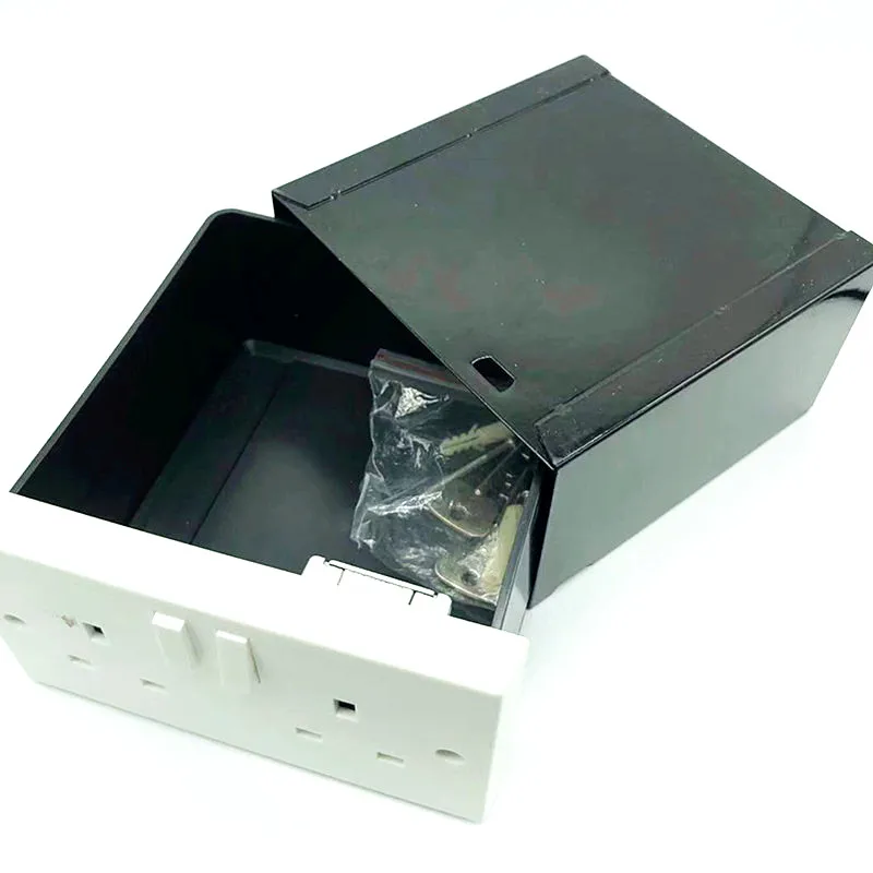 Imitation Double UK Plug Socket Wall Security Secret Hidden Stash Box Covert Diversion Safe