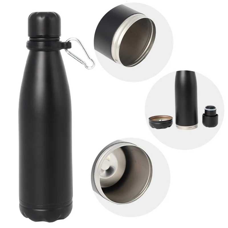 Secret Hidden Safe Diversion Water Bottle Steel Secret Stash Spot Can Hidden Safes Storage Compartment for Cards Keys Cash Money