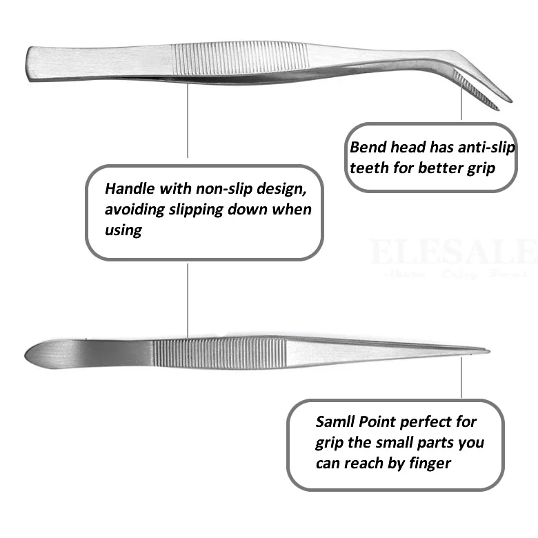 Multifuctional Portable Stainless Steel Tweezers Grip Small Things For Makeup First Aid Kits Supplies Hand Craft Phone Repairing