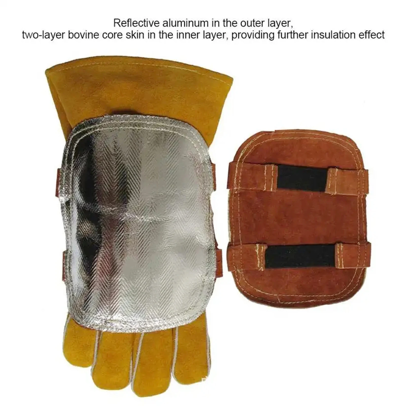 Fireproof Gloves Pad Welding Hand Pad Welding Glove Heat Shield for Cutting Camping Welder Furnace Metal Smelting Welding