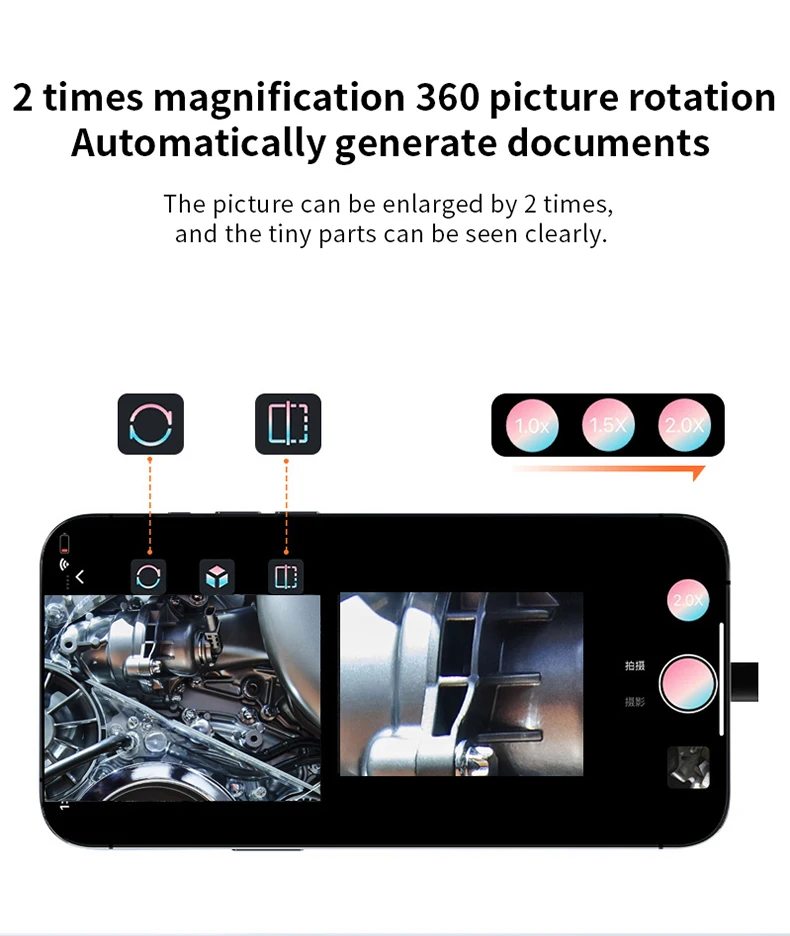 8mm 1080P Endoscope Automotive Boroscope Inspection Device Camera For Apple Iphone IOS Smart Phone Android Type C Cars Mobile