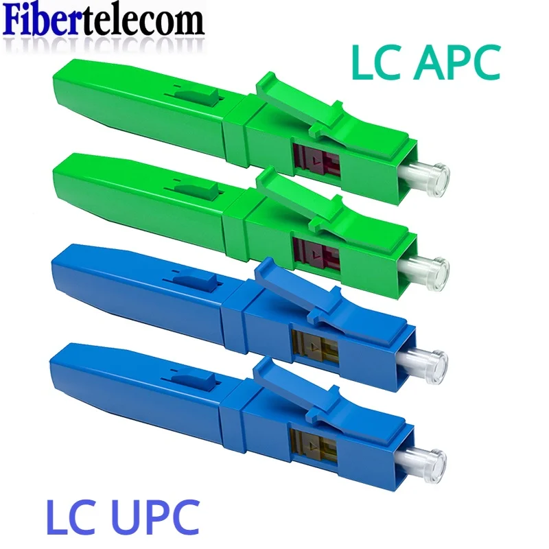 10pcs LC APC UPC Fast Connector Special Components for 2.0*3.0mm Optical Drop Cable Fiber Quick Connector Green APC Ferrule