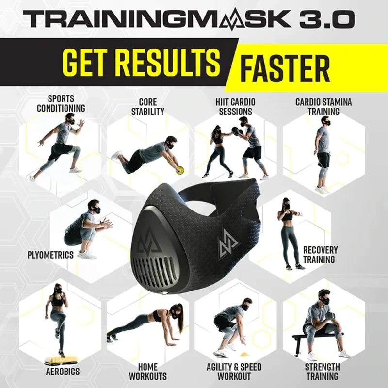 Sport training Masks 2.0 Running Fitness Gym Workout Cycling Elevation High Altitude Training Masks 3.0