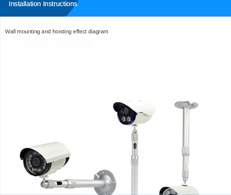 20-40cm 30-60cm 40-80cm Monitor Aluminum Alloy Telescopic Bracket Bracket Extension Monitoring Pole Camera Long Bracket