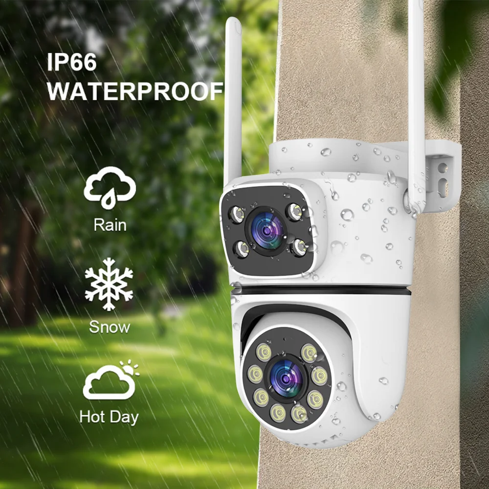10MP Tuya 5G Wifi PTZ Camera 4K Dual Lens Dual Screen Security Camera Human Detection Outdoor Wireless Surveillance 10X Zoom Cam