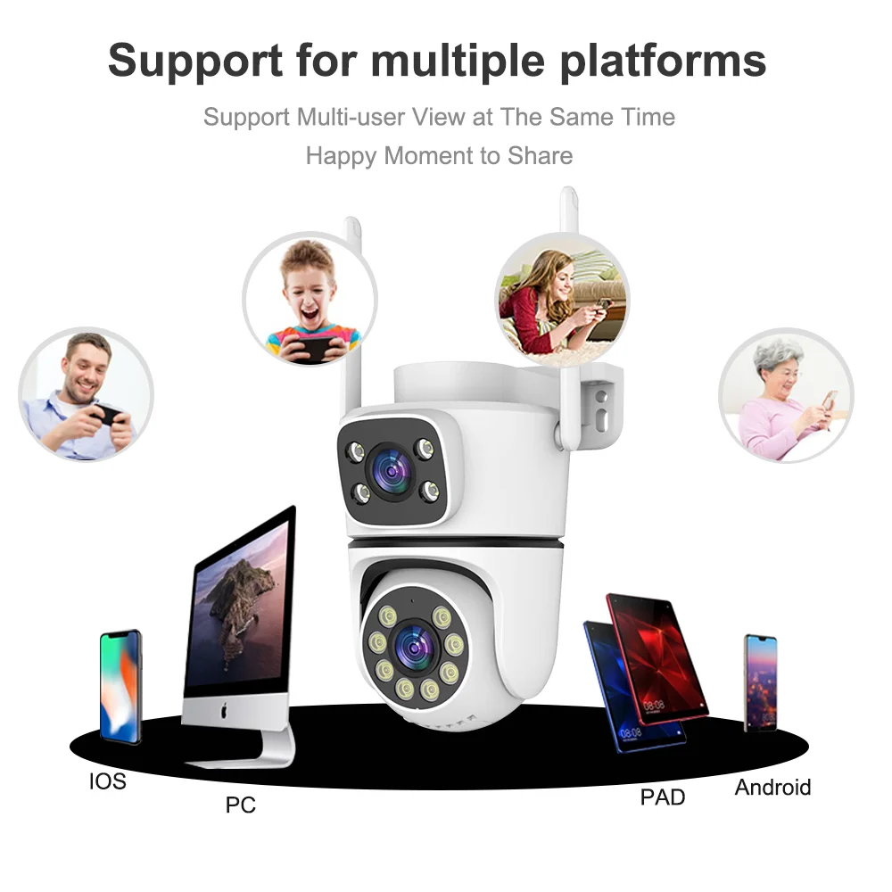10MP Tuya 5G Wifi PTZ Camera 4K Dual Lens Dual Screen Security Camera Human Detection Outdoor Wireless Surveillance 10X Zoom Cam