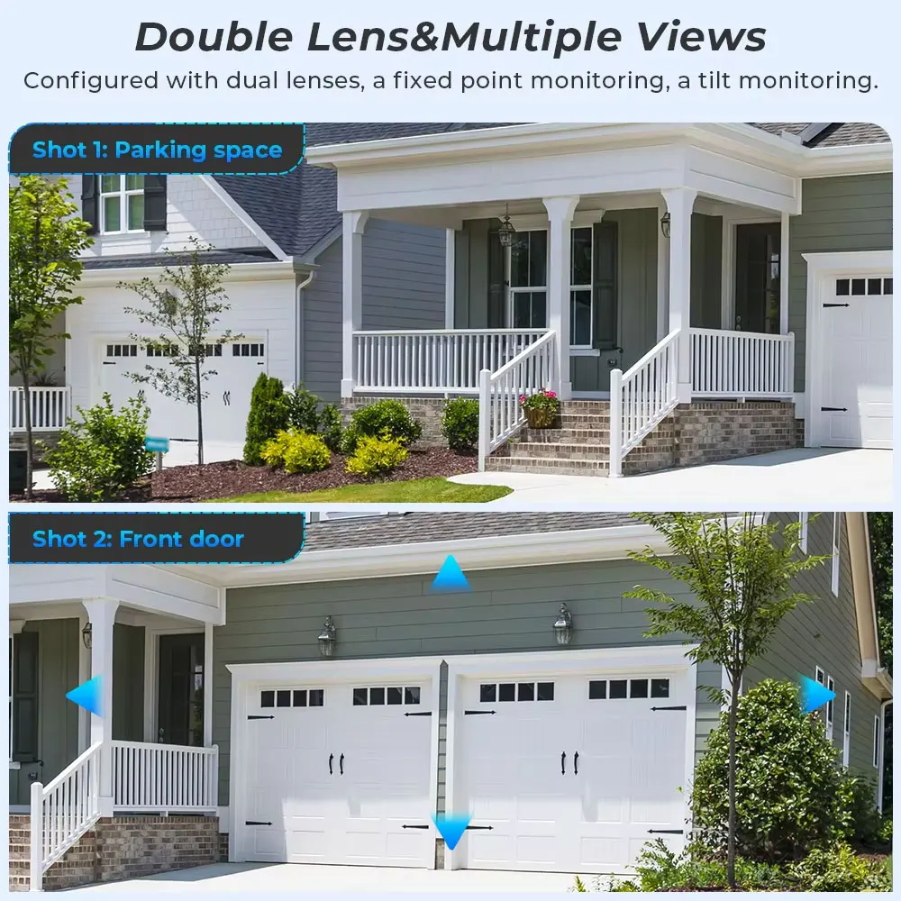 10MP Tuya 5G Wifi PTZ Camera 4K Dual Lens Dual Screen Security Camera Human Detection Outdoor Wireless Surveillance 10X Zoom Cam