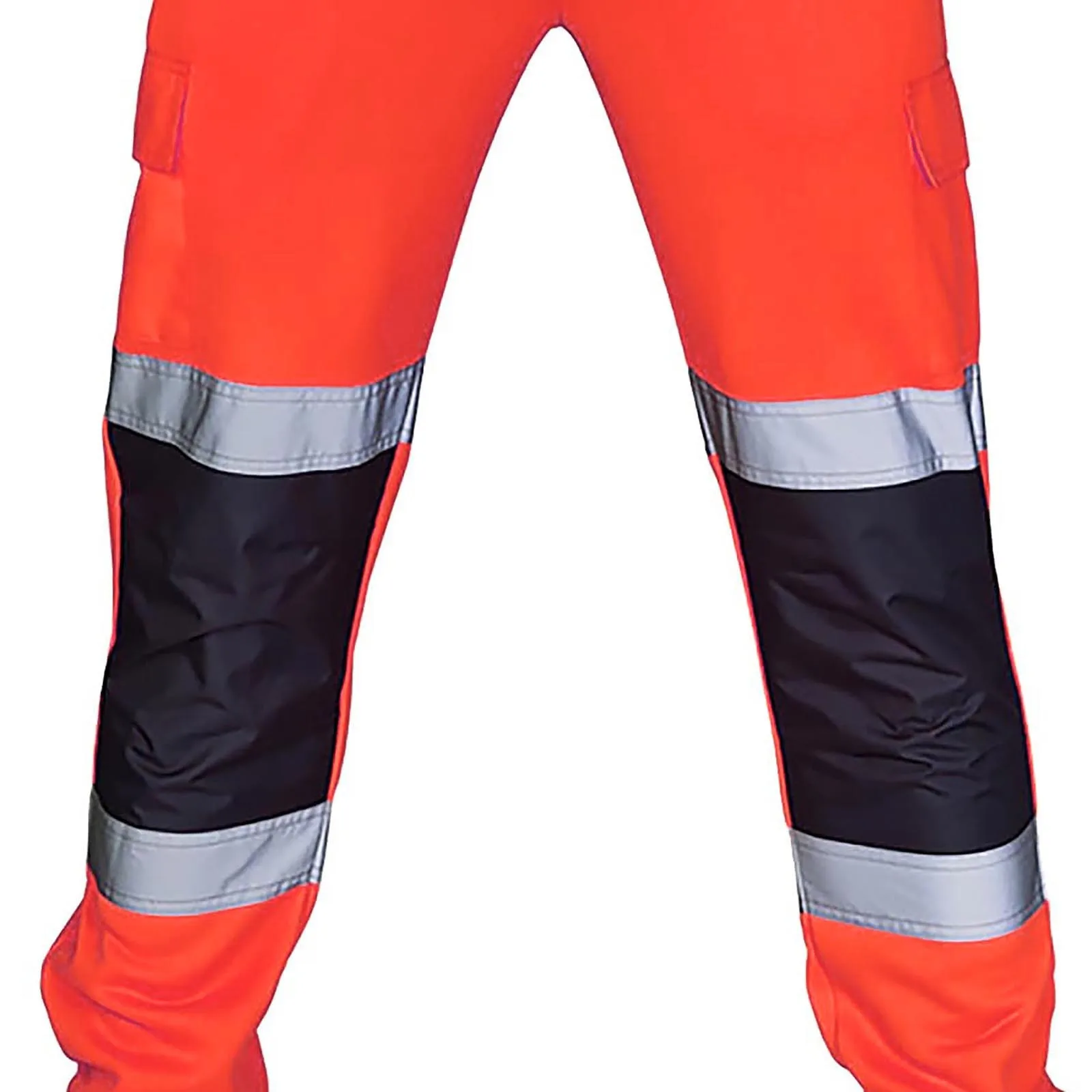 New Men'S Safety Work Clothes Casual Pants Road Work High Reflective Strips Pants High Visibility Overalls Joggers Workwear
