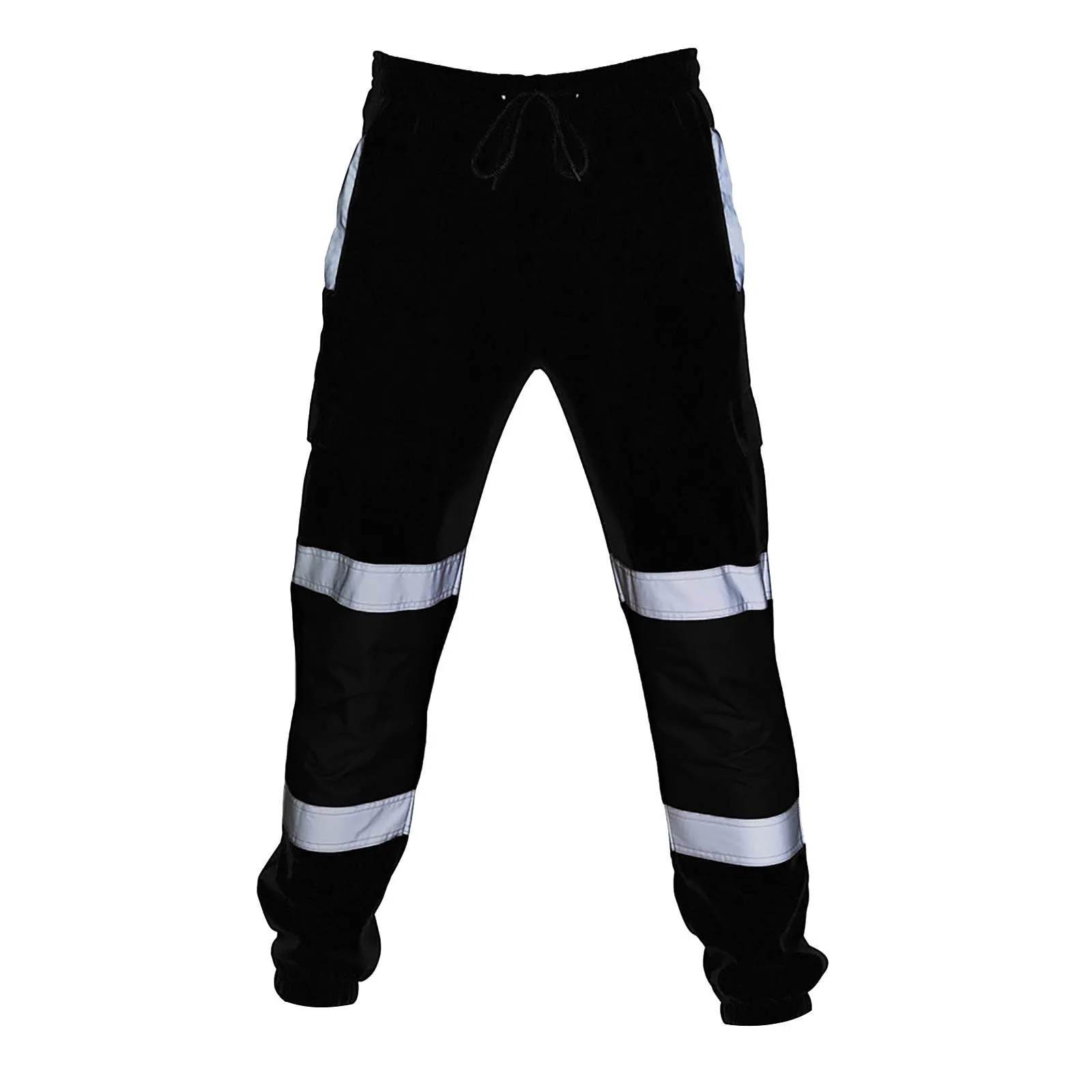 New Men'S Safety Work Clothes Casual Pants Road Work High Reflective Strips Pants High Visibility Overalls Joggers Workwear