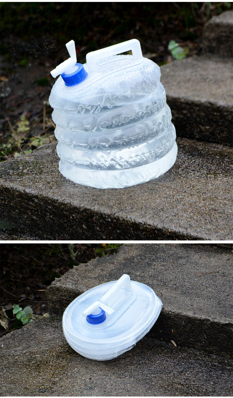 3L/5L/8L/10L/15L Outdoor Collapsible Bucket Foldable Water Bag Survival Water Storage Portable Water Carrier Container Camp Hiki