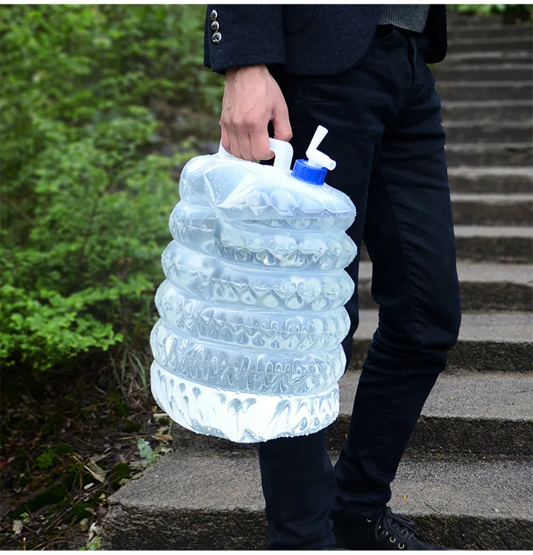 3L/5L/8L/10L/15L Outdoor Collapsible Bucket Foldable Water Bag Survival Water Storage Portable Water Carrier Container Camp Hiki