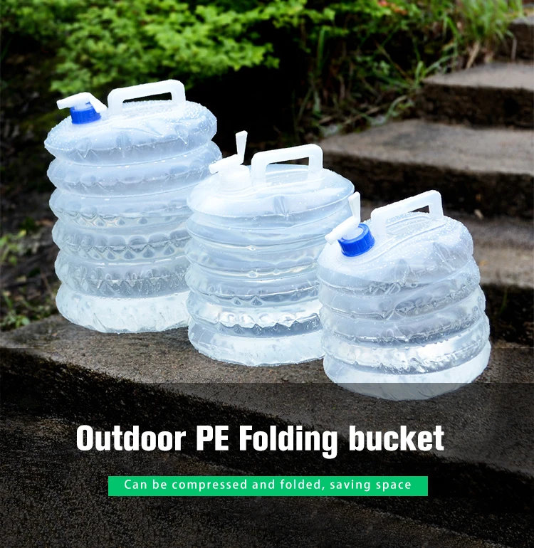 3L/5L/8L/10L/15L Outdoor Collapsible Bucket Foldable Water Bag Survival Water Storage Portable Water Carrier Container Camp Hiki