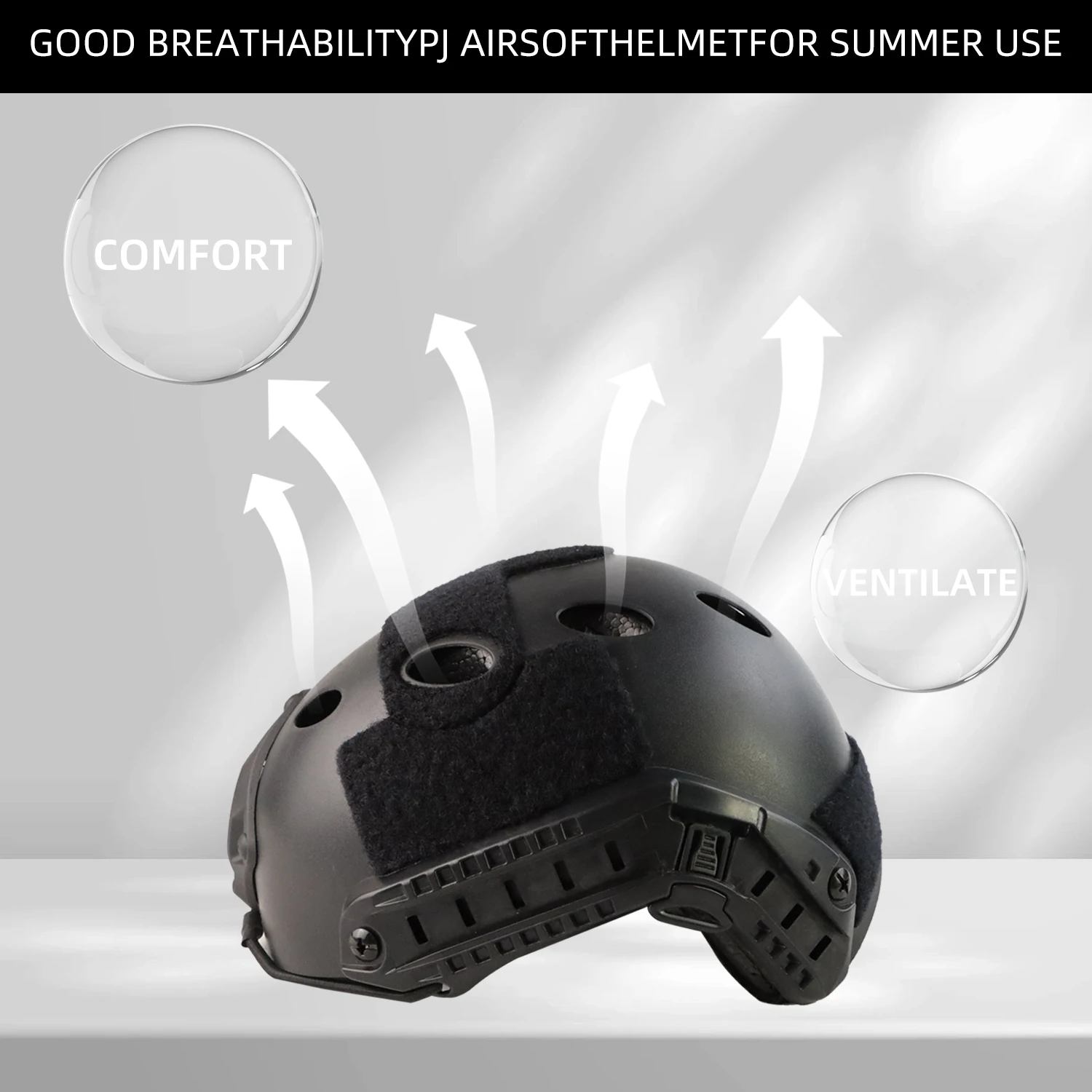 BOOIU Airsoft Fast Helmet PJ/MH Tactical Helmets CS Riding Shooting ABS Lightweight Helmet Protective Gear for Outdoor Sports