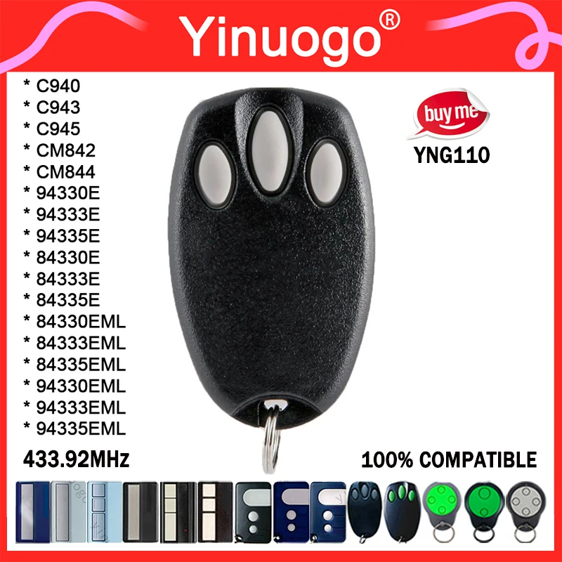 For 1A5639-7 94335E 94330E 94335EML 94333E MotorLift 84335E 84330E Merlin C945 CM842 Garage Door Remote Control Hand Transmitter