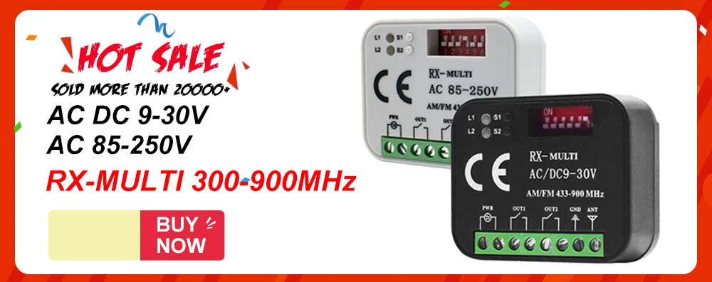 433MHz Universal Tuya Smart wifi Garage Door Opener 2CH 12V 24V 220V Wireless Remote Control Switch Receiver Gate Tansmitter 433
