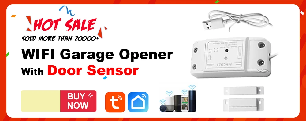 433MHz Universal Tuya Smart wifi Garage Door Opener 2CH 12V 24V 220V Wireless Remote Control Switch Receiver Gate Tansmitter 433