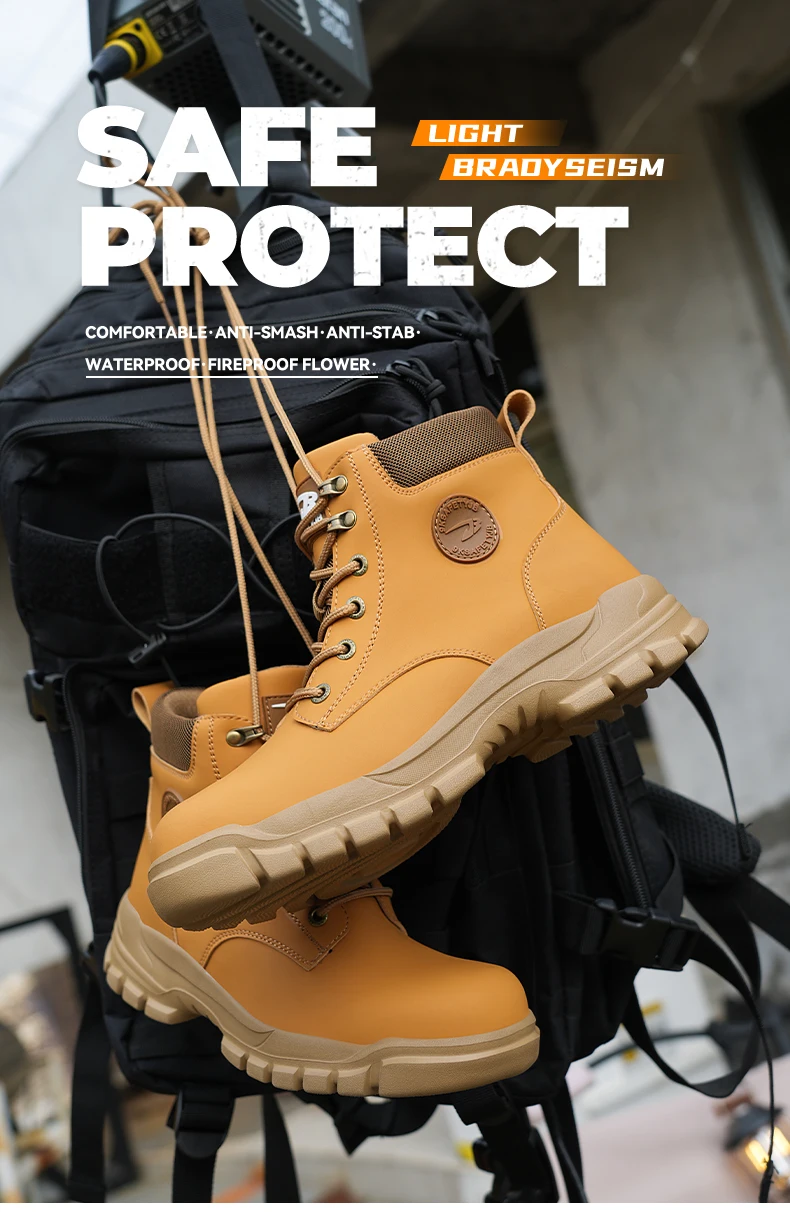 Steel Toe Shoes for Men Women Lightweight Anti-smash Steel Toe Sneakers Indestructible Work Boots Construction Safety Shoes
