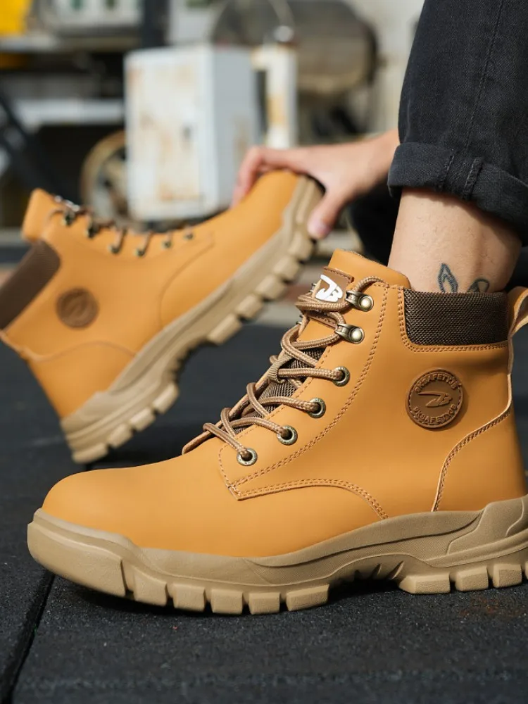 Steel Toe Shoes for Men Women Lightweight Anti-smash Steel Toe Sneakers Indestructible Work Boots Construction Safety Shoes