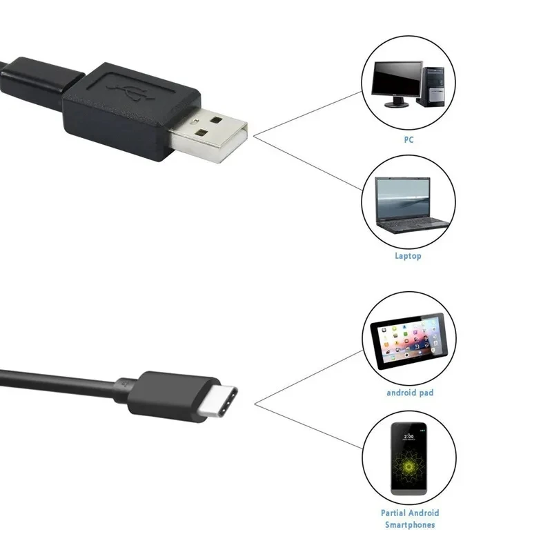 8mm Auto Focus HD1944P Endoscope for Cars Android Phone Type -c 5MP Mini Sewer Inspection Camera Endoscopy Usb Borescope 1-20m
