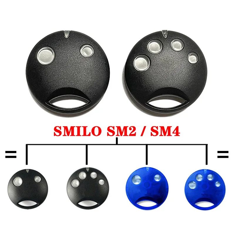SMILO SM2 SM4 Garage Door Remote Control 433.92MHz Rolling Code For SMXI SMX2R SMX2 SMXIS OXI OX2 Receiver Controller Motor
