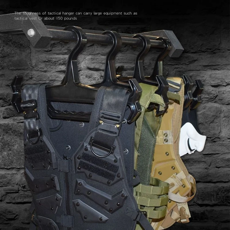 1pc Multifunctional Hanger Tactical Vest Display Hanger Military Fan Outdoor Training Thickened Non-Slip Plastic Hanger