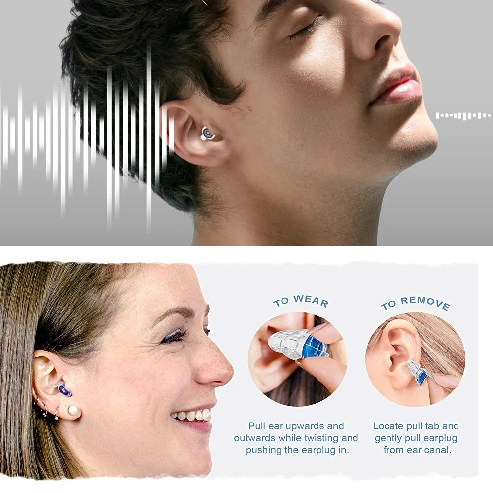 Silicone Earplugs High Fidelity with Storage Box for Concerts Musicians Motorcycles Noise Sensitivity Conditions and More