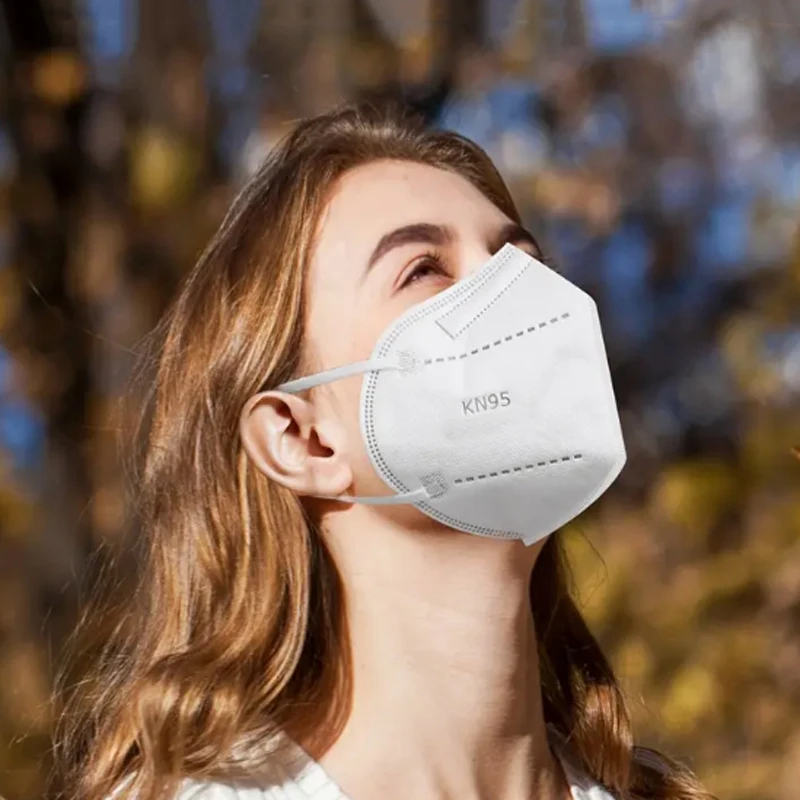 10/30/50 Pcs White KN95 Mask -5-Layer Breathable Design, With Elastic Ears and Adjustable Nose Bridge, Dustproof, Daily Use
