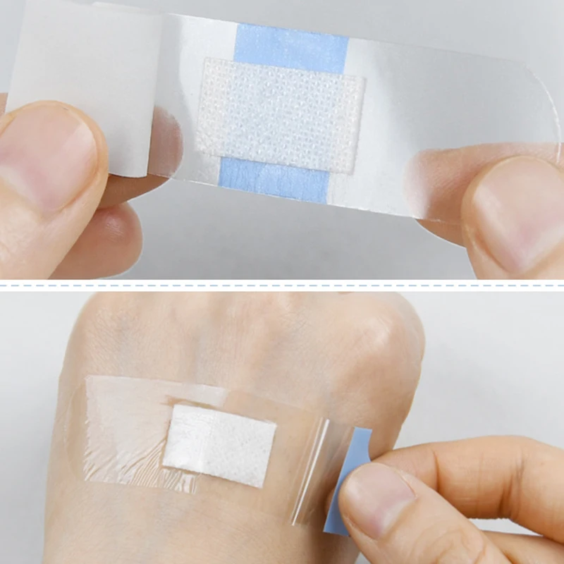 120pcs PU Transparent Waterproof Band Aid Adhesive Medical Strips Plaster For Wound Sports Bathing