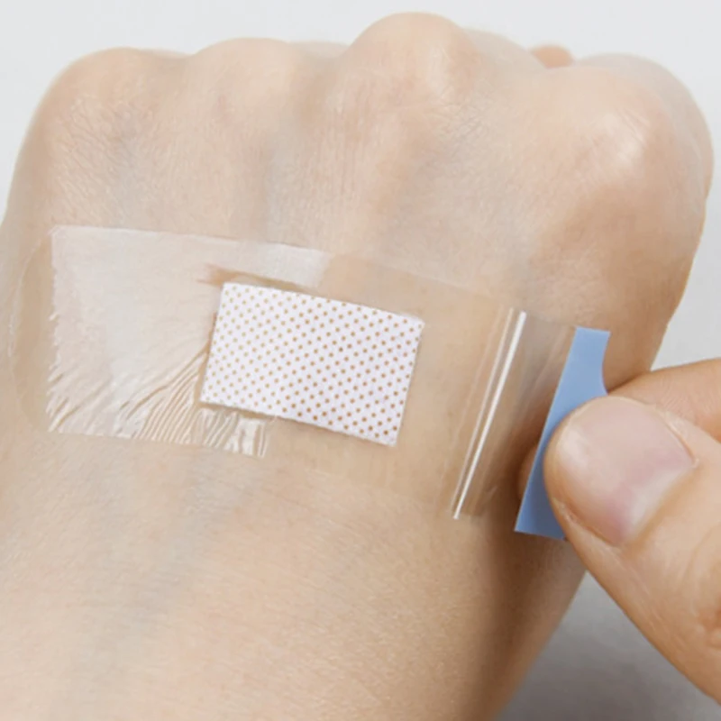 120pcs PU Transparent Waterproof Band Aid Adhesive Medical Strips Plaster For Wound Sports Bathing