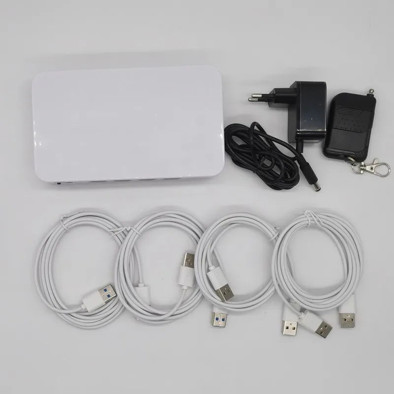 4 /6 /8/ 10 Ports Laptop Security Alarm System PC Anti-theft Display Box for Mobile Store Exhibition