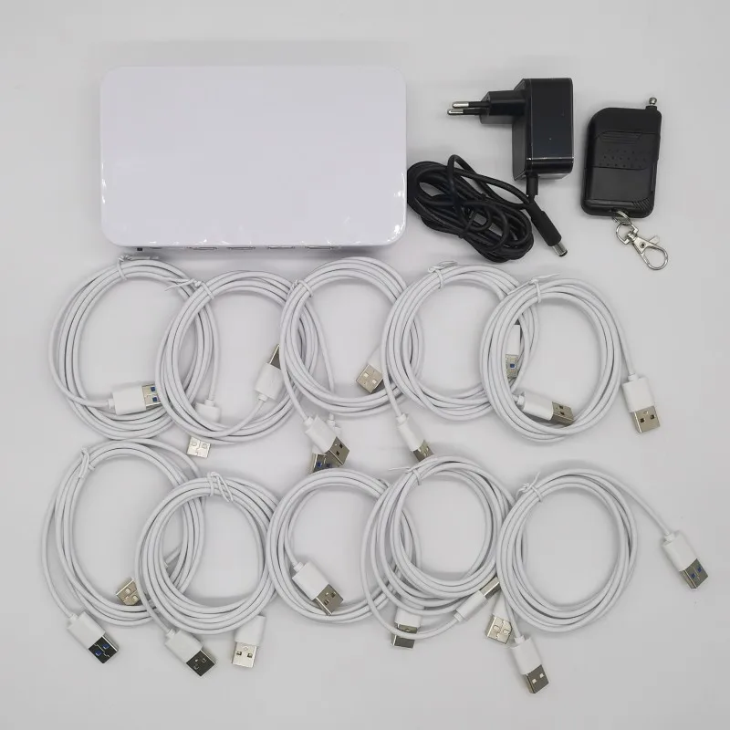 4 /6 /8/ 10 Ports Laptop Security Alarm System PC Anti-theft Display Box for Mobile Store Exhibition