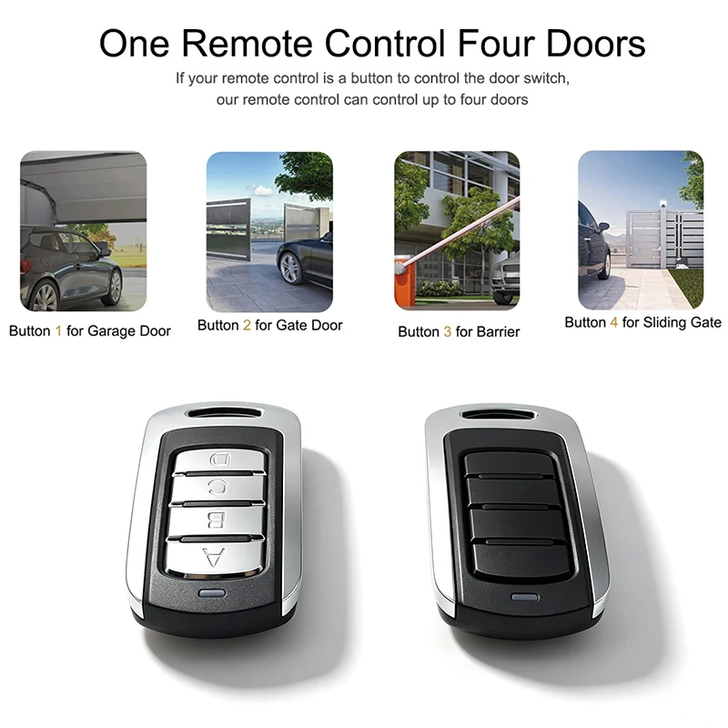 Garage Door Remote Control 433MHz 868MHz 287MHz-868MHz Duplicator Garage Door Opener Rolling Code Transmitter Gate Control 4 Key