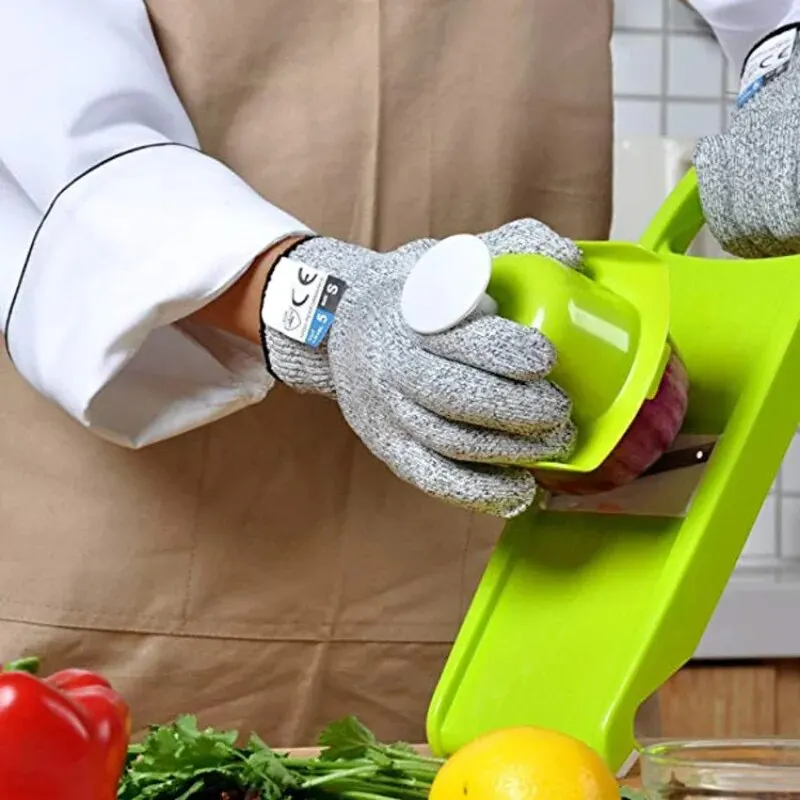 10 Pairs of Grade 5 Anti-cutting Gloves Kitchen HPPE Anti-scratch Glass Cutting Safely Protects Gardeners