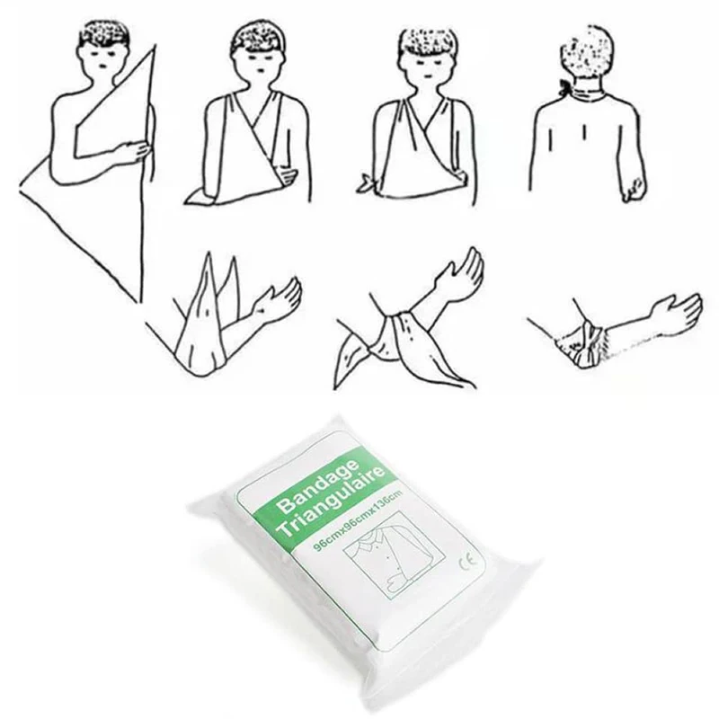 Medical Triangular Bandag Fracture Fixation Emergency Bandage First Aid Gauze Triangle Bandage