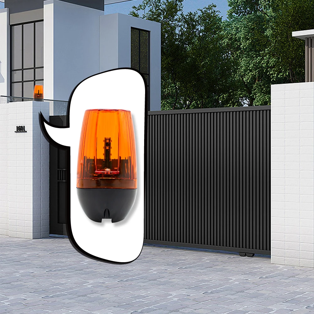 AC/DC 12-265V Outdoor LED Signal Alarm Light Strobe Flashing Emergency Warning Lamp wall mount for Automatic Gate Opener