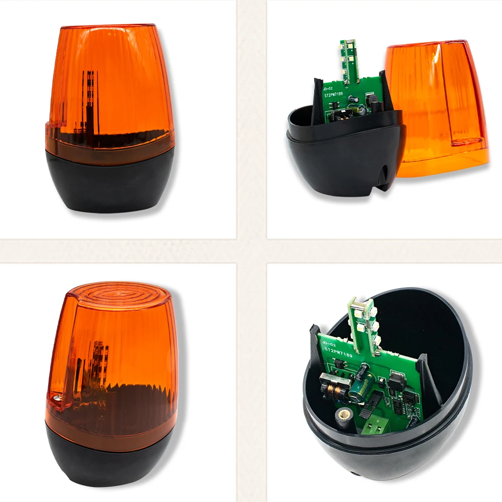 AC/DC 12-265V Outdoor LED Signal Alarm Light Strobe Flashing Emergency Warning Lamp wall mount for Automatic Gate Opener