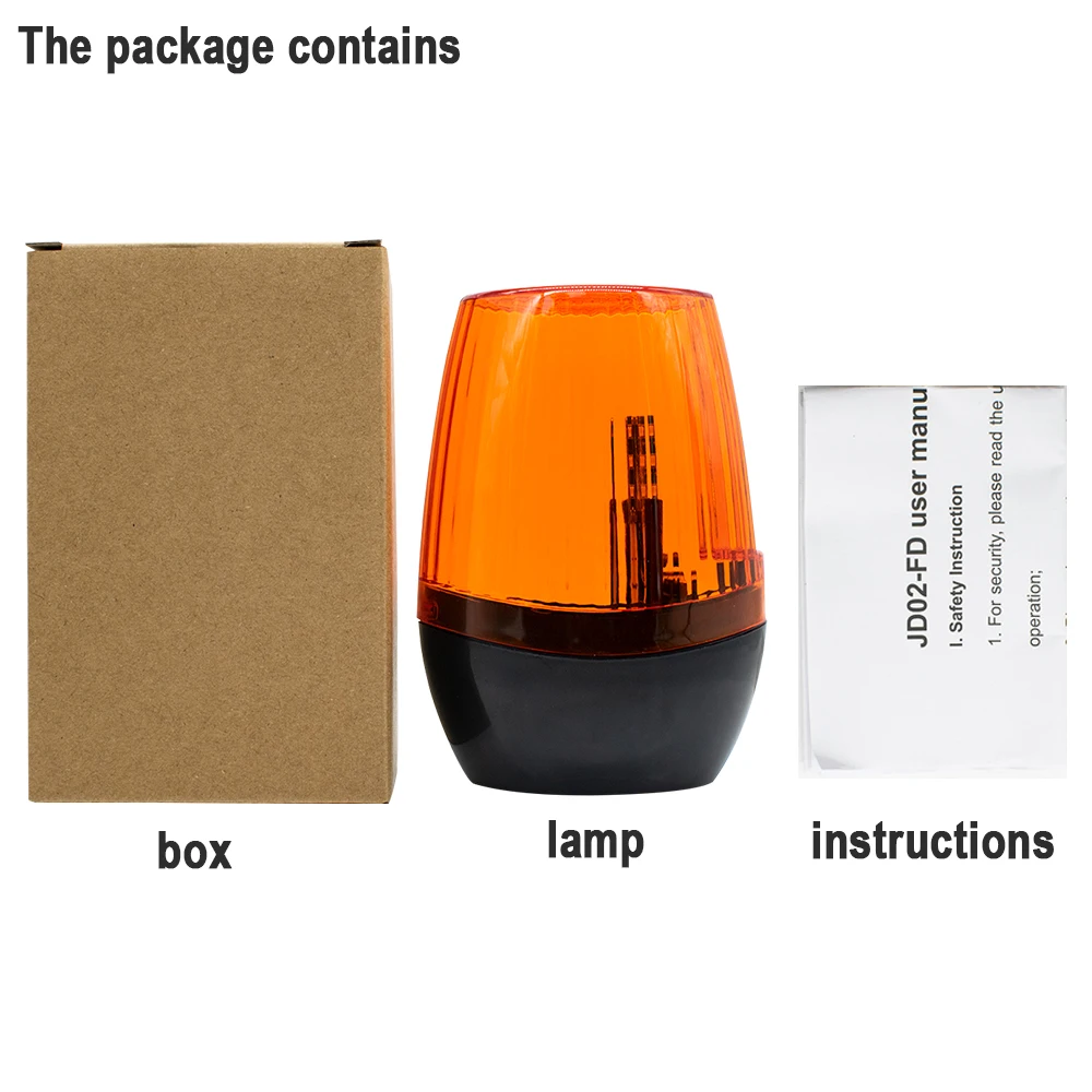AC/DC 12-265V Outdoor LED Signal Alarm Light Strobe Flashing Emergency Warning Lamp wall mount for Automatic Gate Opener
