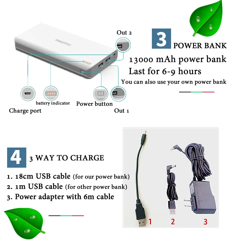 Rechargeable Power Bank 6800 Full Face Gas Respirator Electric Auxiliary Air Supply For Spraying Painting Polish Work Safety
