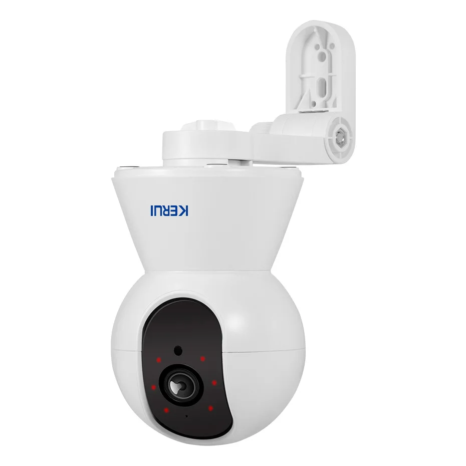 KERUI 4K 8MP Tuya Smart Mini WiFi IP Camera With Bracket Indoor Wireless Home Security AI Human Detect CCTV Surveillance Camera