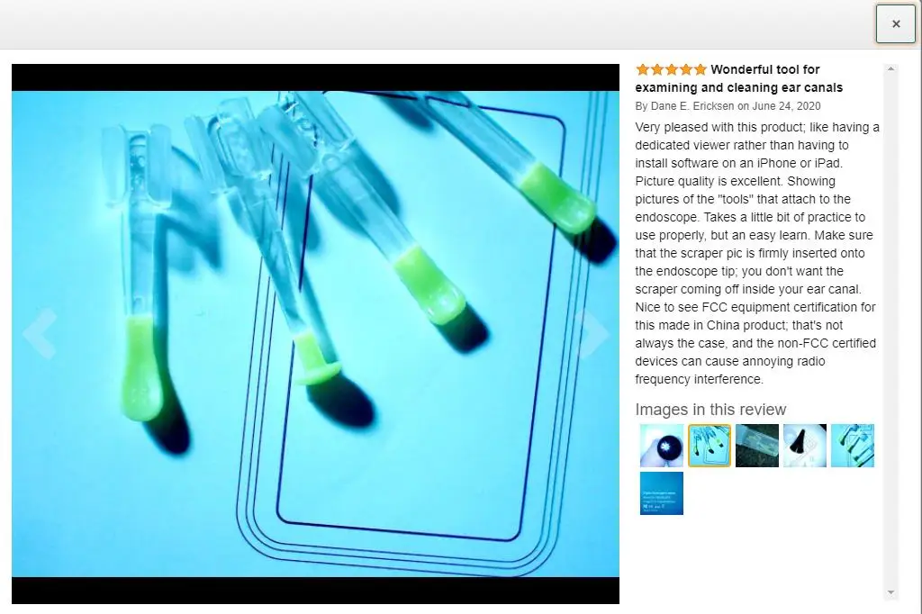 Digital Otoscope with 4.5 Inches Screen 3.9mm Ear Camera with 6 LED Lights 32GB Card Ear Wax Removal Tool Specula and 2500 mAh