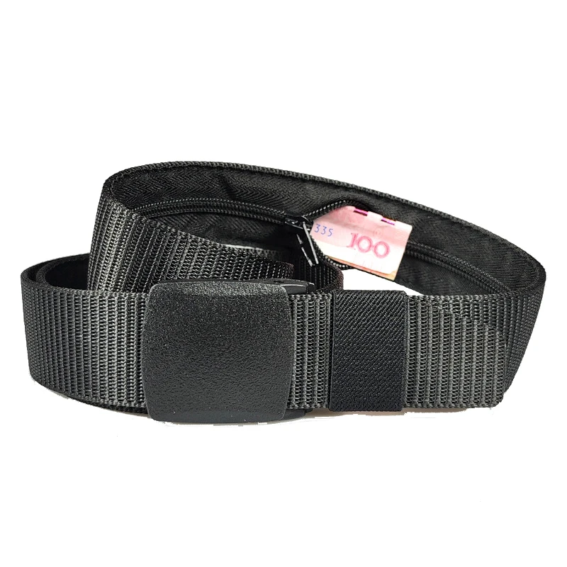 Travel Cash Anti Theft Belt Waist Bag Women Portable Hidden Money Strap Belt Wallet Waist Pack Men Secret Hiding Belt 120cm