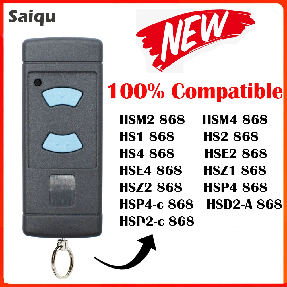 Remote Control HSE2 HSE4 HSM2 HSM4 HS2 HS4 Blue Button 868MHZ Garage Gate Remote Control Door Opener