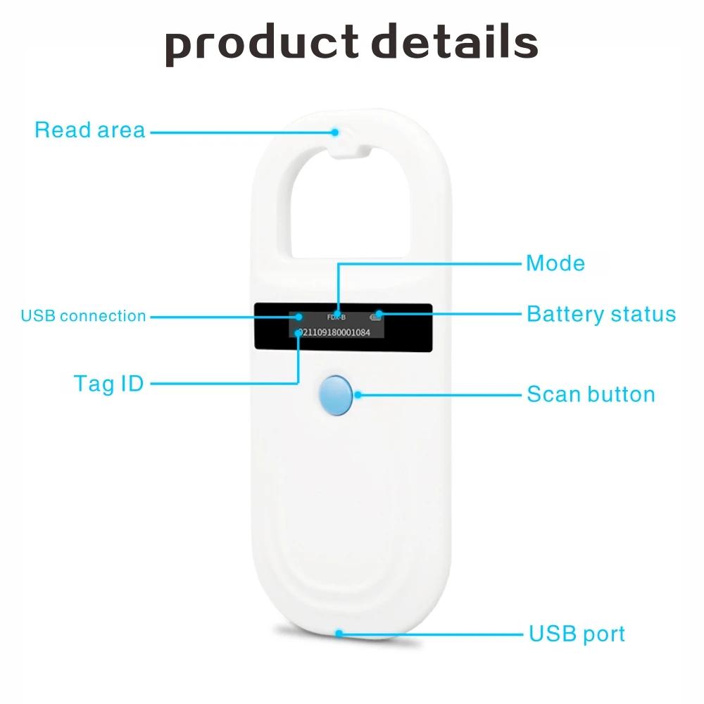 Pet Scanner Iso11784/5 Fdx-b Animal Pet Id Reader Chip Transponder Usb Rfid Handheld Microchip Scanner For Dog,cats,horse