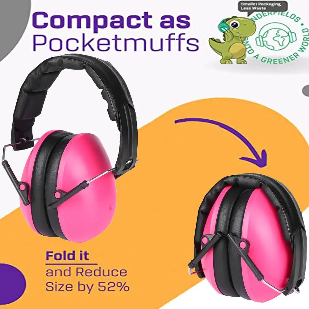 PVC+Sponge Adjustable Kids Child Baby Earmuffs Hearing Protection Ear Defenders Noise Reduction Safety For Sport Shooting